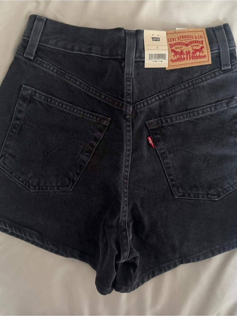 Levi's Black High-Rise Denim Shorts